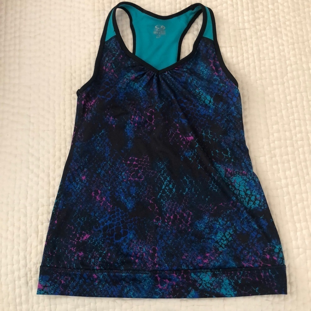 Champion Semi-Fitted Racerback Sport Tank with Built In Bra Size Small